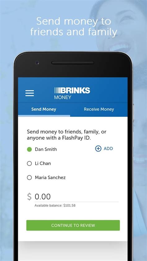 View your transaction history and balance. . Brinks money prepaid app
